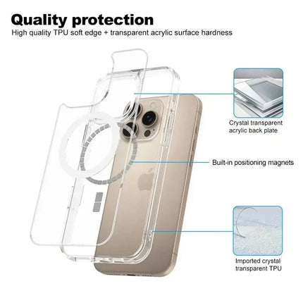 Luxury Camera Control Photo Button Magsafe Phone Case For iPhone 16 Pro Max 16 Plus Magnetic Wireless Charge Clear Cases Cover