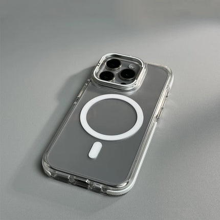 Metal Lens Kickstand Clear Phone Case for iPhone 16 17Pro Max 17 15 13 14 Pro 12 Magnetic Wireless Charge Non-slip Bumper Cover