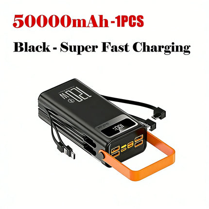 120W 150000mAh Fast Charging Power Bank Large Capacity Outdoor Mobile Power Supply External Spare Battery for Outdoor Camping