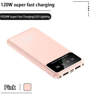 100000mAh Power Bank 120W Super Fast Charging Large Capacity Mobile Phone Power External Battery Mobile Phone Accessories