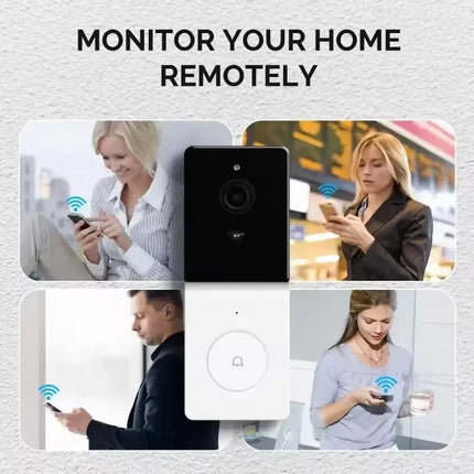 Moes WIFI Video Doorbell Camera Wireless IR Night Vision Smart Home Security HD Door Bell Two Way Intercom Voice Change Tuya