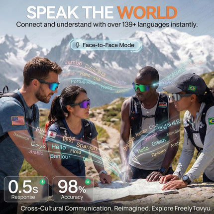 2026 Upgrade Smart Glasses with 8MP Photo&Video Camera AI Assistant Recognition Translation EIS Bluetooth Audio Sunglasses Men