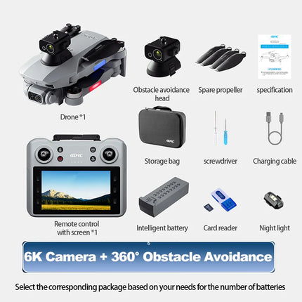 New F8 PRO MAX GPS Drone Professional 8K HD Dual Camera Screen Display 5G Wifi FPV Drone Foldable RC Quadcopter Toys Gifts