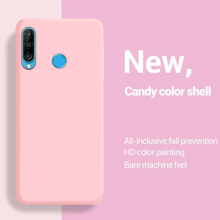Liquid Silicone Phone Case for Huawei P30 lite P40 lite E Y6 Y7 Y9 Prime 2019 Y6P Y7P Y8S P Smart 2019 P Smart Z Cover Fundas