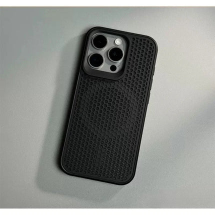 Luxury Dissipate Heat Phone Case For iPhone 11 12 13 14 15 16 Pro 17 Max Plus Air Magnetic Shockproof Bumper Cases Cover