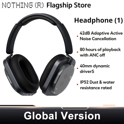 Global Version Nothing Headphone (1) 40mm Dynamic Driver Wireless Headphone 15 Quick Charge ANC Headset Support AAC SBC LDAC
