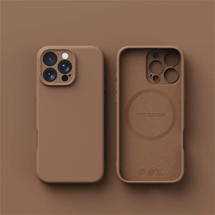 Luxury Liquid Silicone For Magsafe Phone Case For iPhone 17 16 15 14 13 12 Pro Max 11 X XR Wireless Charging Skin Smooth Cover