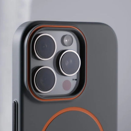Ultrathin Simple Magsafe Phone Case for iPhone 16 15 14 Plus 13 12 Pro Max Matte Hit Color Lens Wireless Charging Hard PC Cover