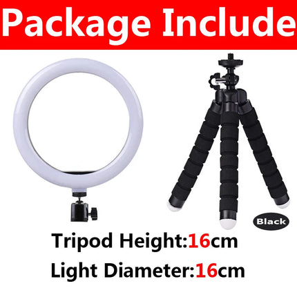 12 inch LED Ring light Photography Lighting Phone Ringlight With Tripod Stand USB Round Fill Lamp for Youtube Phone Video Live