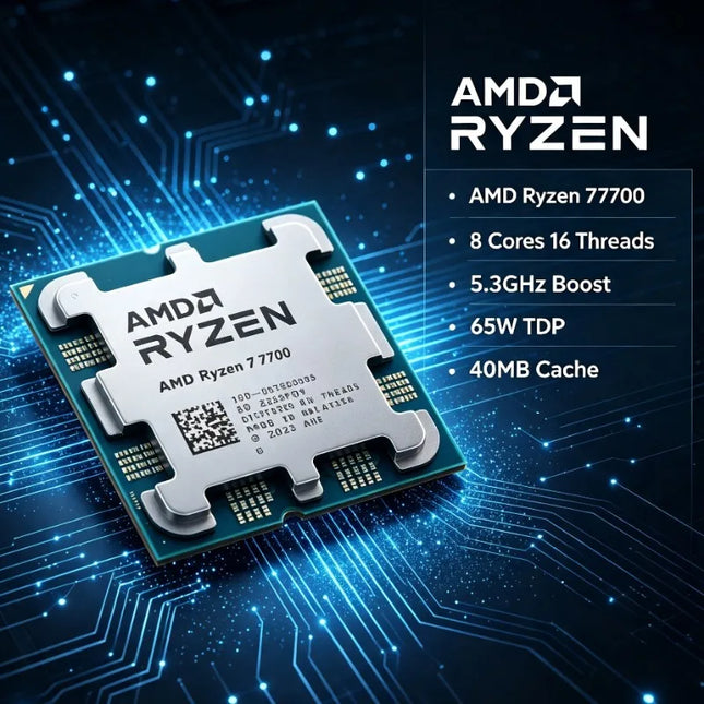 Desktop Gaming PC CPU AMD Ryzen 7 7700 8 Core 16 Thread AM5 Slot Processor For FPS Gaming