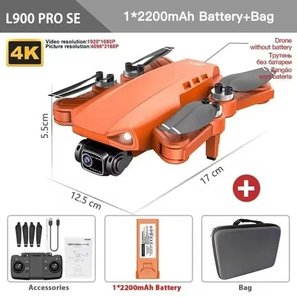 Profesional L900 Pro SE GPS Drone 4K HD 5G WIFI FPV Camera Quadcopter With Brushless Motor RC Mini Dron for Children Toys