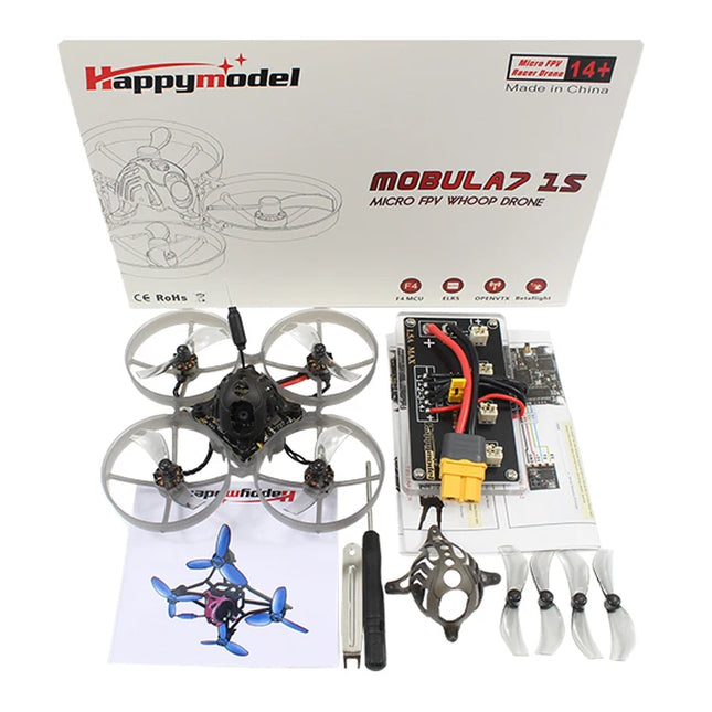 Happymodel Mobula 7 Mobula7 1S/HD 75mm Micro FPV Whoop Quadcopter Drone Open VTX 2.4G ELRS Receiver Runcam Nano3 Brushless Motor