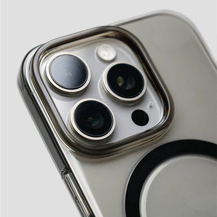 Ultrathin Transparent for MagSafe Phone Case for iPhone 16 17Pro Max 17 15 Pro Camera Button Clear Wireless Charging Cover