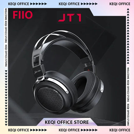 FiiO JT1 3.5mm Studio Wired Headphones with Microphone HiFi Sound Headset 50mm Diaphragms Driver Recording Custom PC Gamer Gifts