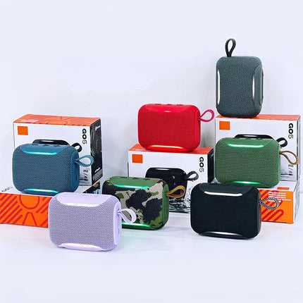 Go5 Portable Bluetooth 5.4 Speakers Hi-Fi Audio IP68 Waterproof Built-in Mic TWS Double-Sided Mesh Speaker for Outdoor Party