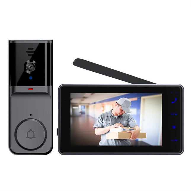 M16A Wireless Video Doorbell 4.3inch Waterproof 1080P 2.4G Video Camera IPS Screen Infrared Night Vision Doorbell
