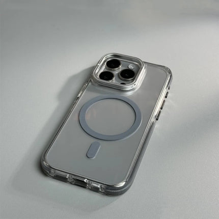 Metal Lens Kickstand Clear Phone Case for iPhone 16 17Pro Max 17 15 13 14 Pro 12 Magnetic Wireless Charge Non-slip Bumper Cover