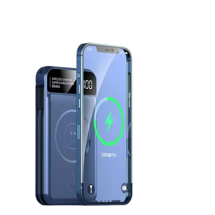 20000mAh 5V Power Bank for Magnetic Fast Charging Portable Wireless Mobile Power Supply with Cable