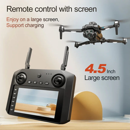 New M33 MAX Drone Professional 4K/6K HD ESC Dual Camera 5G Wifi GPS Brushless Optical Flow with Screen RC Quadcopter Toys Gifts