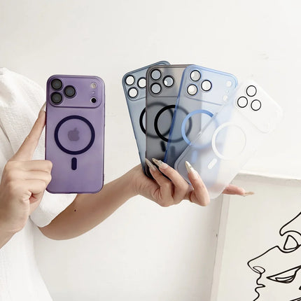 For iPhone 17 Pro Max Slim Frosted Clear PC Shockproof For Magsafe Phone Case For iPhone 17 Air  Wireless Charge Cover