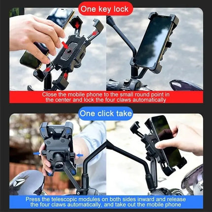 Universal 360° Rotatable Bicycle Phone Holder Non-slip Adjustable Motorcycle MTB Phone Stand Bike Riding Accessory