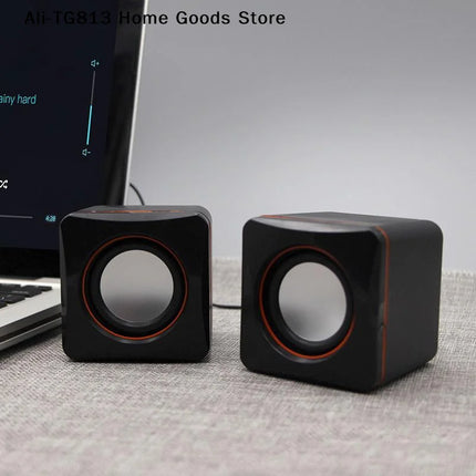 [TG813]Computer Speakers Stereo Microphone Audio PC Speaker USB Wired With LED Light For Desktop Computers PC Laptops