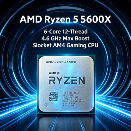 AMD Ryzen 5 5600X 4.6GHz Gaming CPU 6-Core 12-Thread AM4 Desktop Processor