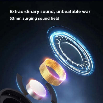GX60 Gaming Headset Bluetooth Wireless 2.4G Four-mode Metal ANC Active Noise Reduction Low Latency E-sports Gamer Headphone