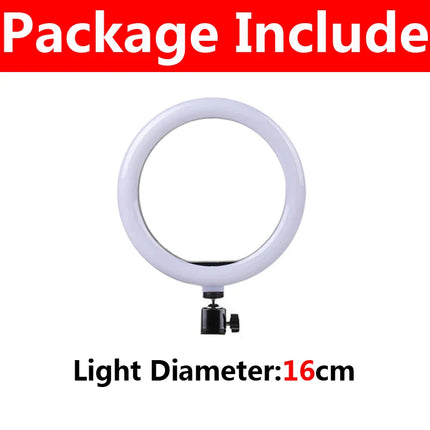 16/26/33cm LED Selfie Ring Light Dimmable LED Lamp Photography Ringlight For Phone Video Live Fill Lamp Photo Studio Ring Light