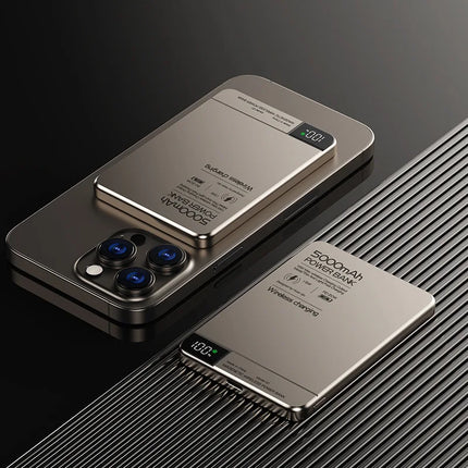 Ultra Wireless Magnetic Power Bank Travel Portable Fast Charging Capacity Digital External Battery For Magsafe IPhone CCC