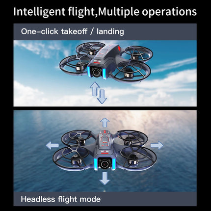 AE21 HD Dual Camera Mini Drones 4.3" Screen Remote RC Quadcopters With Propeller Guard Electronic Toys For Aerial Video Shooting