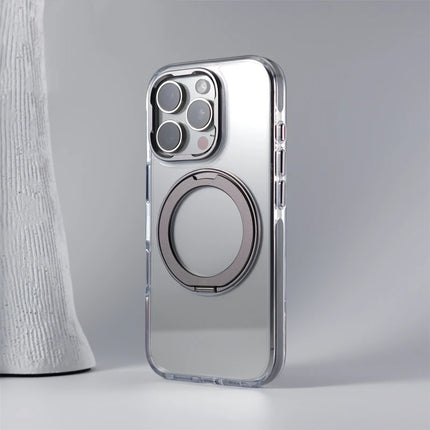 Magnetic Rotatable Kickstand Holder for MagSafe Phone Case for iPhone 16 17 Pro Max 14 15 Pro Wireless Charging Clear Hard Cover