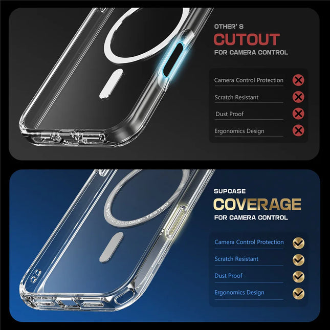 SUPCASE For iPhone 16 Plus Case with Camera Control Capture Button UB Mag Slim Clear Shockproof Magnetic Phone Case