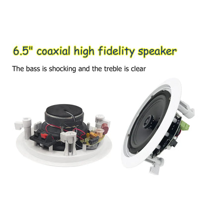 6.5 Inch Bluetooth Speakers 2*30W Master Slave Active Passive Coaxial In Ceiling Speaker Support AUX Remote Control Home Audio