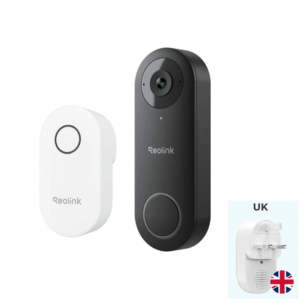 REOLINK Video Doorbell WiFi Camera 2K+ Wired Outdoor Dual Wi-Fi 4:3 Wide View Smart Detection Front Door Home Security Chime V2