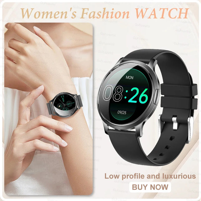 2026New Ultra-thin Women Smart Watch HD AMOLED Full Touch Screen Bluetooth Call Blood Pressure IP68 Waterproof NFC 7.3mm bracele