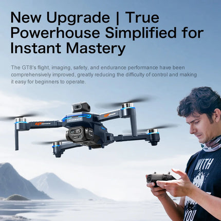 New Hot Sale GT8 Drone 4K Professional HD Dual Camera 8K Dron Brushless Motor 5G WIFI FPV Foldable RC Quadcopter Helicopter 2026