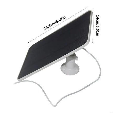 6W 5V Solar Panel For Doorbell Camera Solar Charging Board With Microed USB Interfaced And 5M Cable Outdoor Power Supply F19E