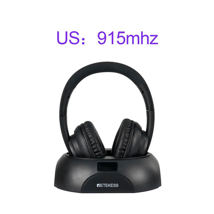 RETEKESS TA006 Wireless Headphone TV Watching Rechargeable Wireless Earphone with Transmitter Support Coaxial Fiber 3.5 AUX RCA
