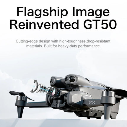 2026 New Gift Upgrated GT50PRO Professional Drone with 8K Dual Camera Video Drone Quadcopter 360° Intelligent Obstacle Avoidance