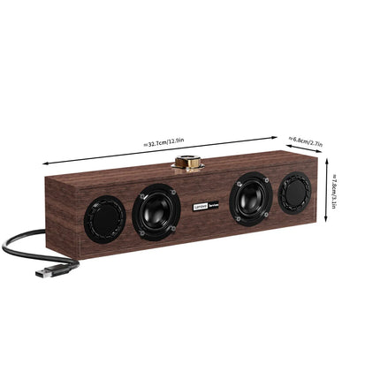 Lenovo C02 multimedia speaker, Bluetooth speaker, wired/Bluetooth dual-mode speaker, retro speaker, universal for TV, computer, and mobile phone, subwoofer