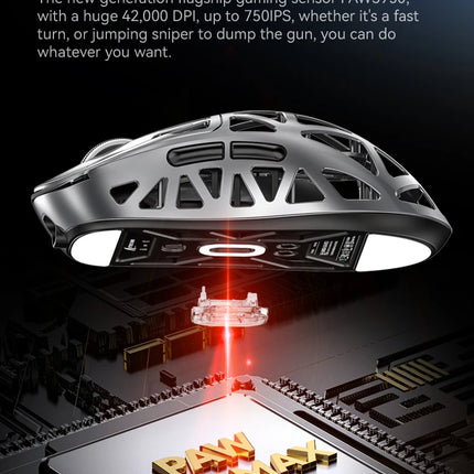 Attack Shark R2 Gaming Wireless Mouse PAW3950 8K Magnesium Alloy Lightweight Gaming Mouse Bluetooth Tri-Mode for Gaming/Office