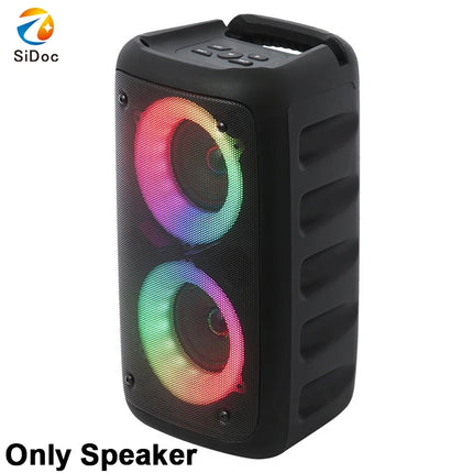 Karaoke Radio FM Bluetooth Speaker Portable Wireless With Microphone Lamp Machine Caixa De Som Sound Box Music Subwoofer LED TWS