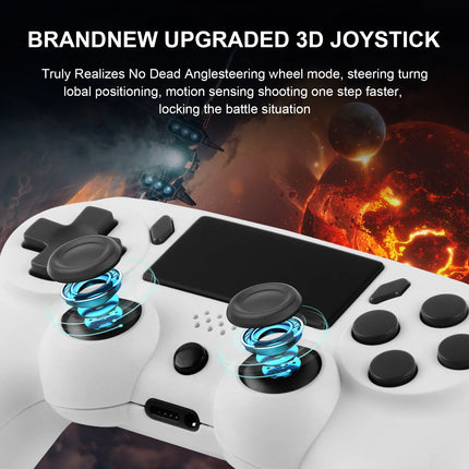 GAMINJA Wireless Gamepad With 6-axis Gyroscope PC Joystick Touchpad Dual Vibration For PS4 PS3 PC Multi-function Controller