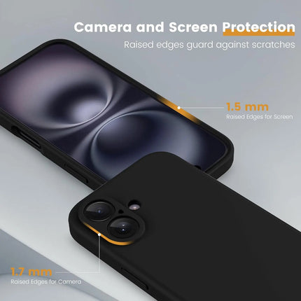2 IN 1 Phone Case for iPhone 16 15 14 13 12 11 Pro Max Plus Protection With Screen Protector Glass Silicone Shockproof Cover