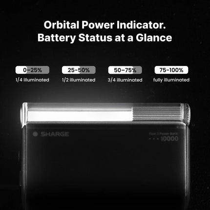 SHARGE Flow 3 10000mAh Power Bank PD 45W Portable Power Bank 10K Portable Charger Built-In USB-C Cable for iPhone 17 Pro