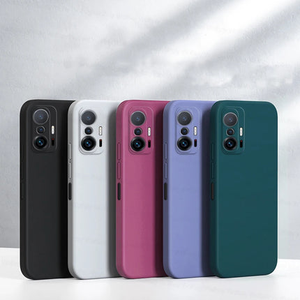 For Xiaomi 11T Pro Case Xiaomi 11T 12T 13T 14T 15T Pro 5G Cover Shockproof Liquid Silicone TPU Phone Back Cover Xiaomi 11T Pro