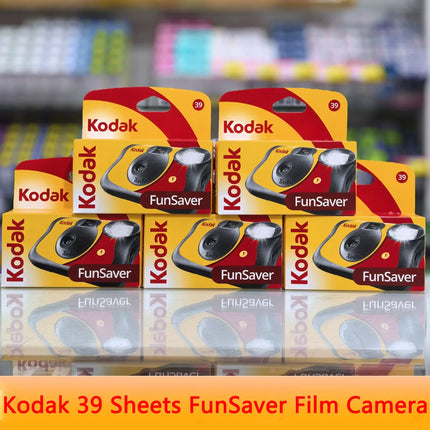 Classic Original Kodak FunSaver/Daylight Single Use Camera With Flash Disposable Point-and-Point Film Cameras 27 Sheets 39 Sheet