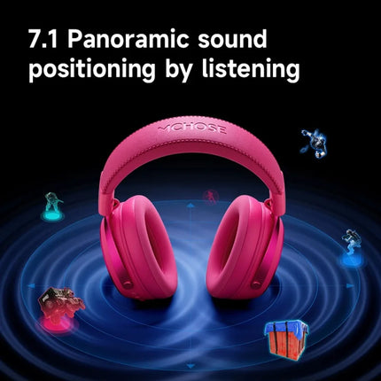 MCHOSE X9 Wireless Headworn Game 7.1 Headset Bluetooth 2.4G Three Mode E-sports Noise Reduction Headset FPS for Gifts