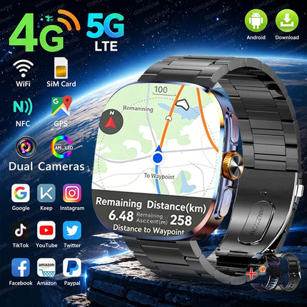 New Original 5G Call Smart Watch 4G wifi 32GB memory social app GPS map men AMOLED HD 2100mAh battery sports business smartwatch
